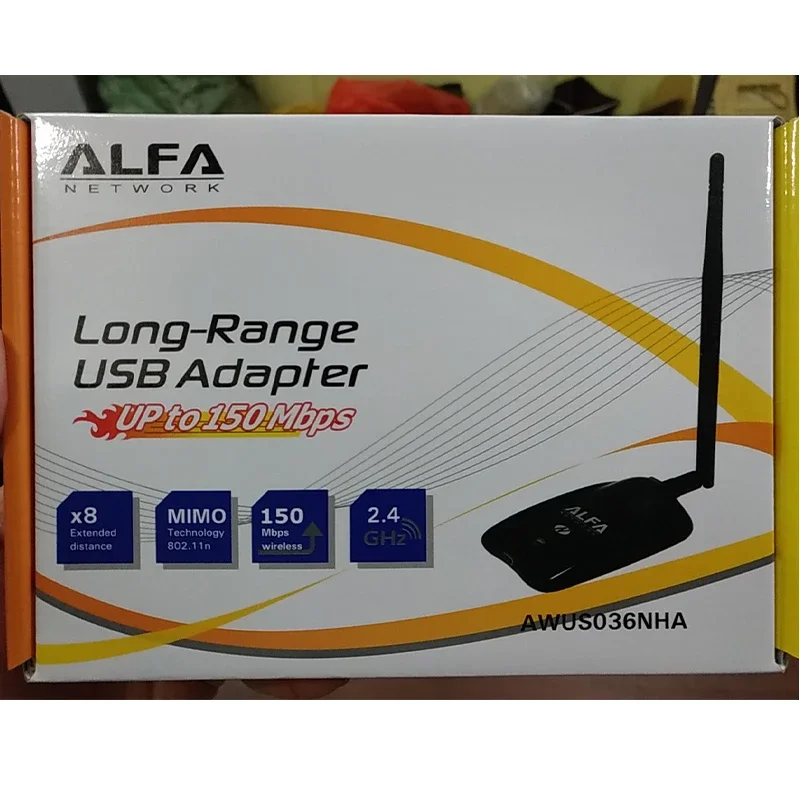 ALFA AWUS036NHA AR9271 Chipset WiFi Adapter 802.11b/g/n For BT5 (BackTrack 5), Kali Linux, Aircrack-NG, UBUNTU