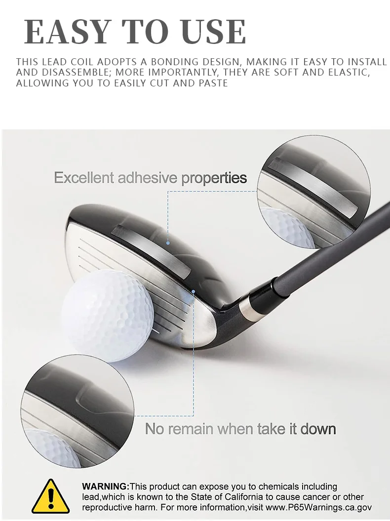 Golf Weighted Lead Tape Golf Useful Training Aids Tool Great Gift For Golfers Pickleball Lead Tape Strips