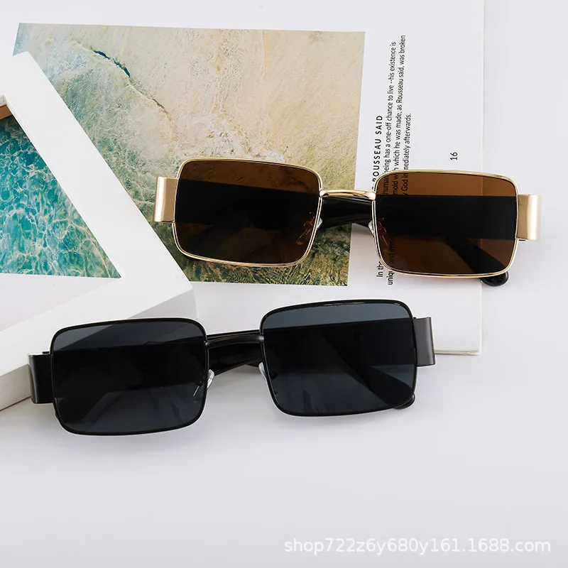 New Large Frame Square Men Women Fashion Big Face Thin Sunglasses Street Shooting Hundred Glasses Sunglasses Y2k Men T10