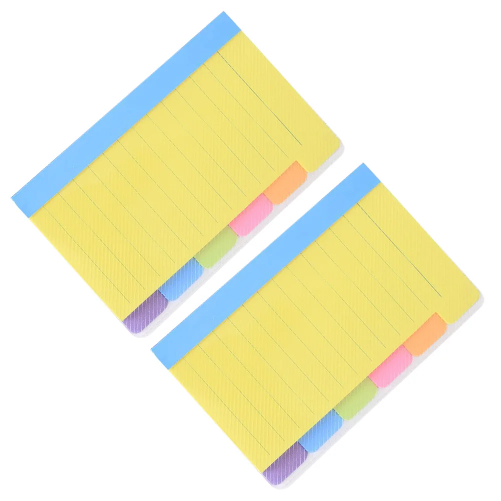 

2 Pcs Notebook Stickers Pocket Self-stick Notes Pads Notepads Travel