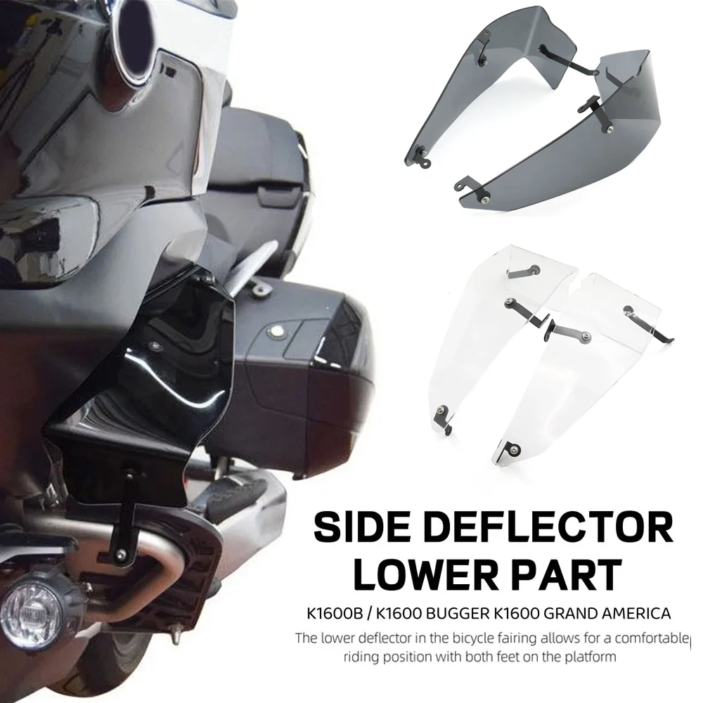 

2024 New Motorcycle Side Deflector Lower Part Wind Deflector For BMW K 1600 Bagger K 1600 Grand America K 1600 B 2017-2024