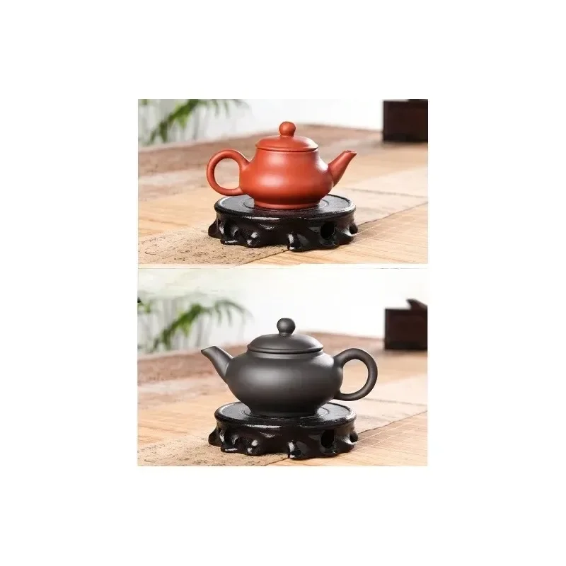 2024 New Yixing 110ml Pear Pot,  Purple Clay Pot, Small Leak Filter, Single Pot, Kung Fu Tea Set, Travel and Home Dual-purpose