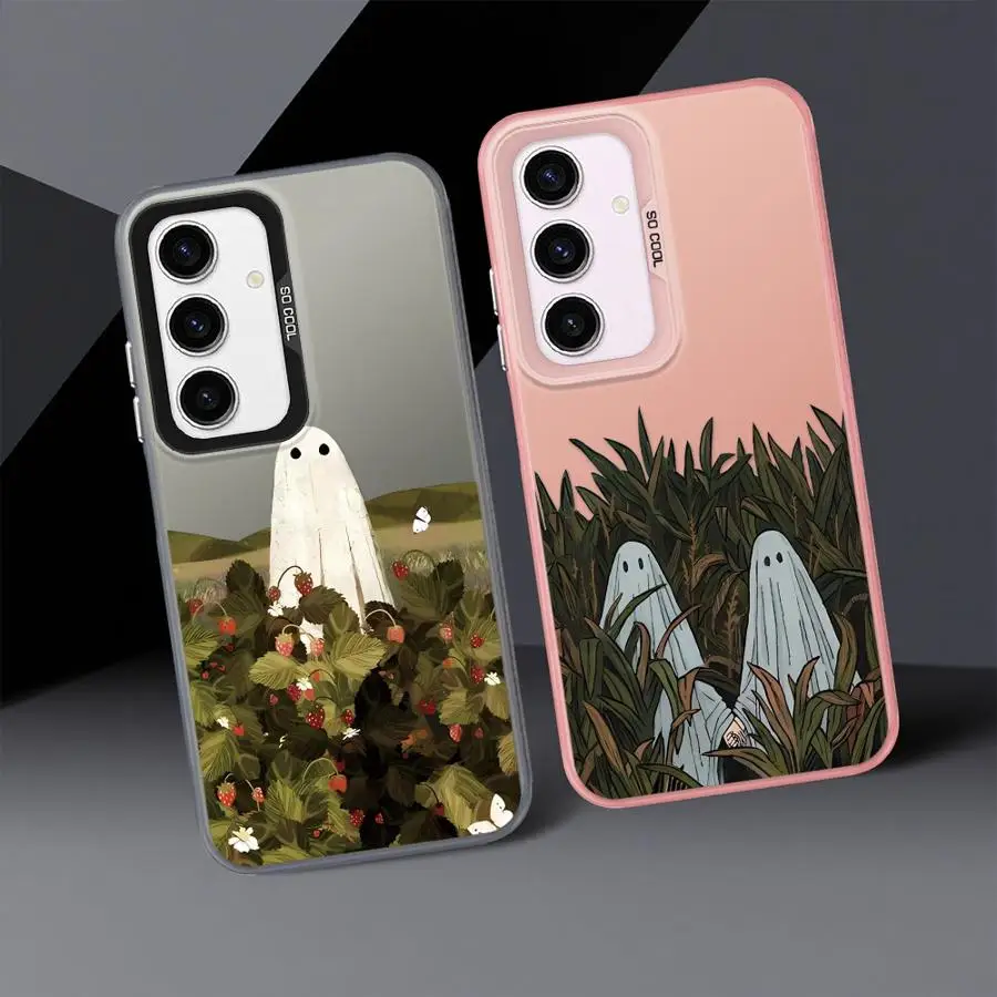 Strawberry Field Art Soft Cover Case for Samsung Galaxy A73 A52 A55 A35 A71 A72 A53 A26 A36 A51 A56 A54