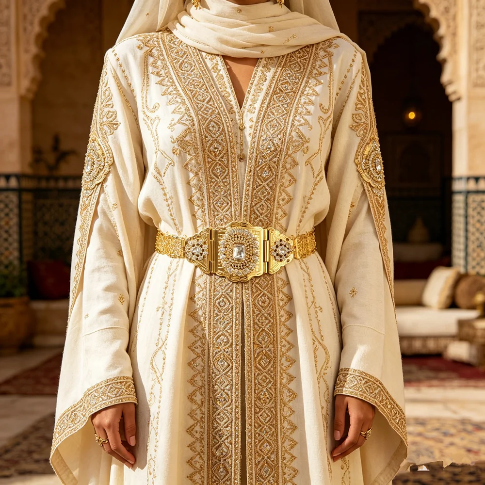 New Moroccan Belt Embedded with Rhinestones Hollow out Elegant Noble Atmosphere Bridal Waist Belt