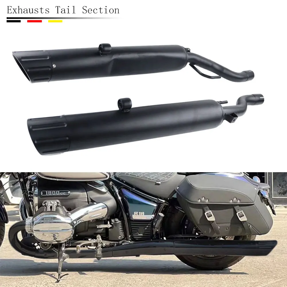 

Motorcycle Fit R 18 B Exhaust Pipe Slip-on Black Muffler System Silencers For BMW R18 Classic Transcontinental R18B 20218-2023