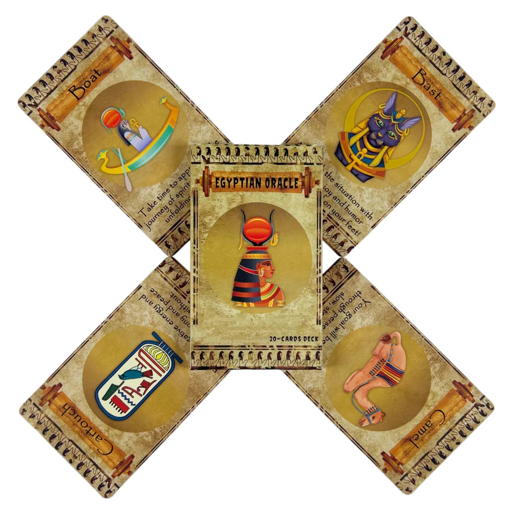 

New Egyptian Oracle A 20 Cards Deck Classic Design For Beginners & Pros, Ideal For Divination, Meditation & Gifts