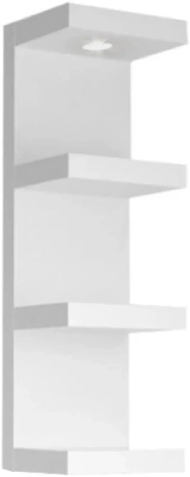 

Versatile 4 Tier Wall Shelf Unit,White Lack Wall Shelf,Display Floating Shelf with LED Remote Control Light