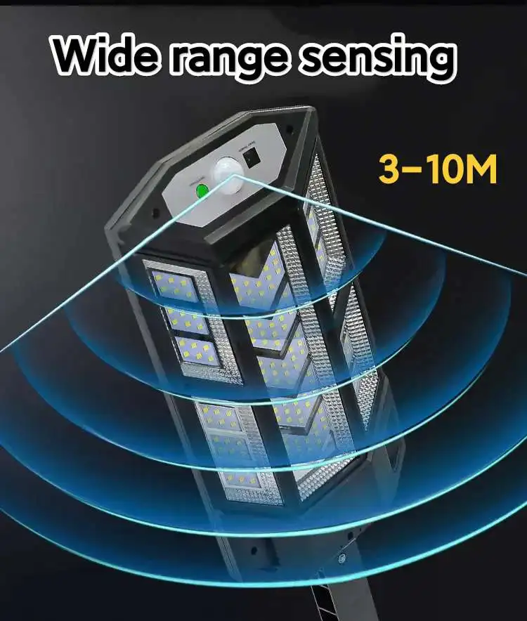 Imagem -04 - Luzes Conduzidas Solares do Poder Ultra Alto Sensor de Movimento Alto dos Lúmens Lâmpada Exterior Luzes Decorativas Exteriores Impermeáveis Modos