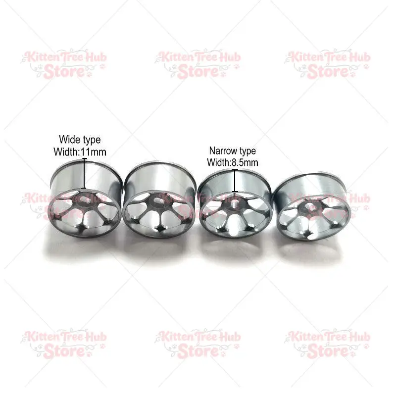 4-Pack 1:28Q Model Racing 4WD Metal Wheel Hub Racing Drift Tire Skin