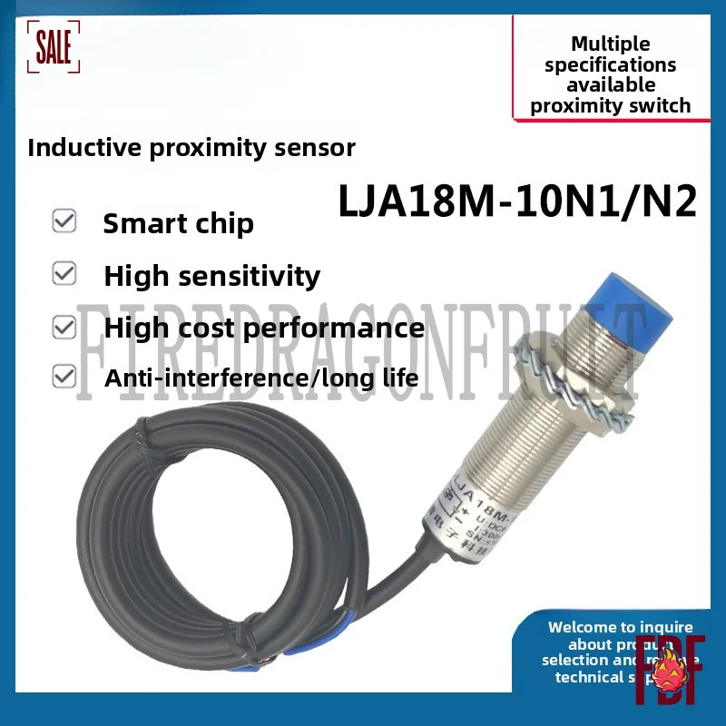 

Индуктивный датчик приближения M18 LJA18M-10N1, трехпроводной NPN, нормально открытый, цилиндрический, LJ18A3-8-ZBX, для автоматизированного оборудования