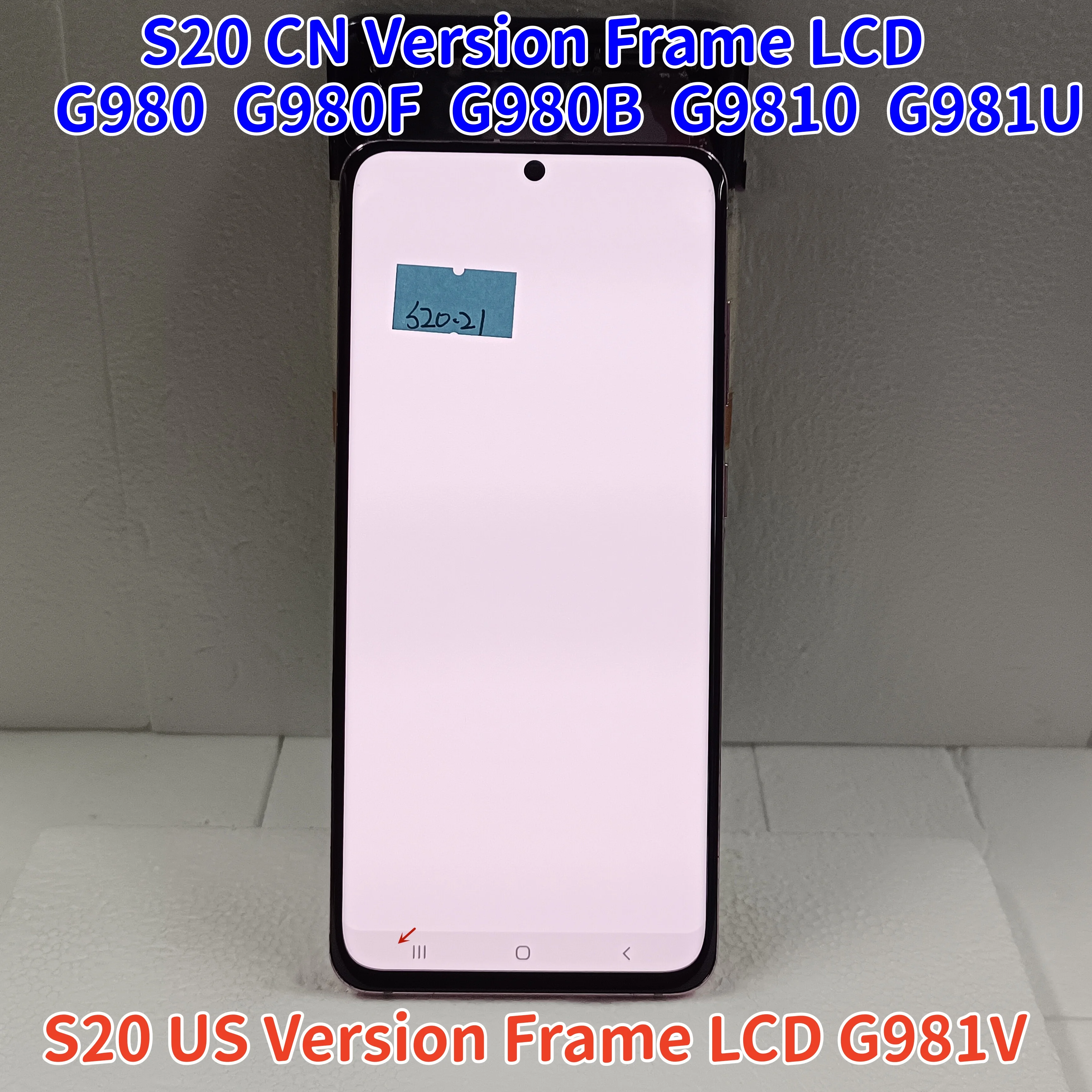 AMOLED S20 Screen For Samsung Galaxy S20 US G981V Defect LCD Display G980 G980F G981U Touch Panel Digitizer Assembly Replacement