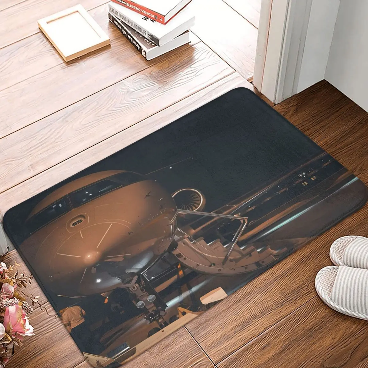 Anti-Slip Doormat Living Room Mat Night Plane Balcony Carpet Welcome Rug Bedroom Decorative