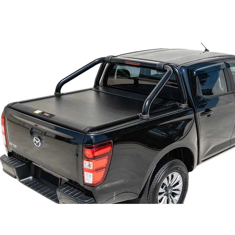 

Heavy Duty Retractable Manual Roller Tonneau Cover for BT-50 Pickup Truck Waterproof Locking Aluminum Alloy Sierra