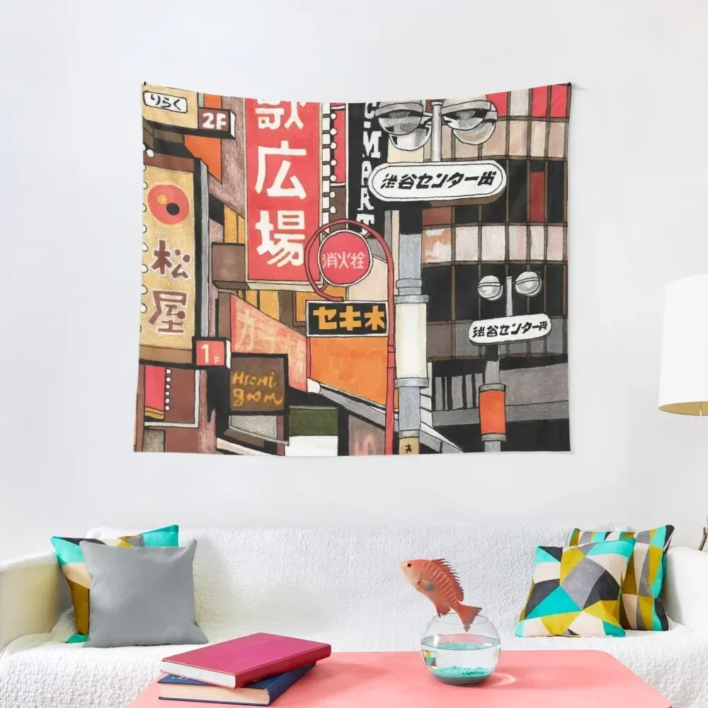 

Tokyo Street Signs Tapestry Outdoor Decoration Carpet On The Wall Decoration Home Tapestry