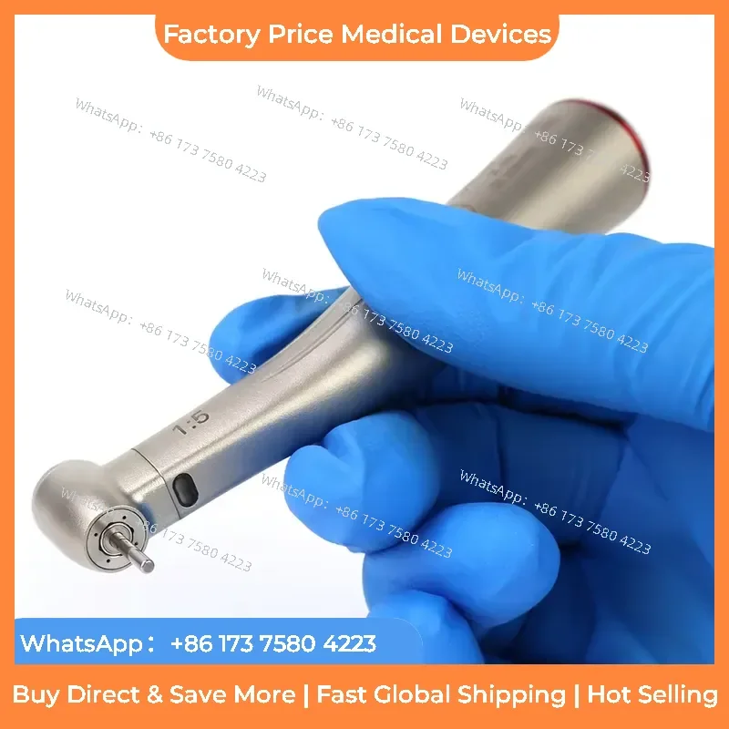 2026 Stainless Steel CE Certified Class II 1:5 Speed Increase Contra Angle with Fiber Optic Low Speed fastshipping