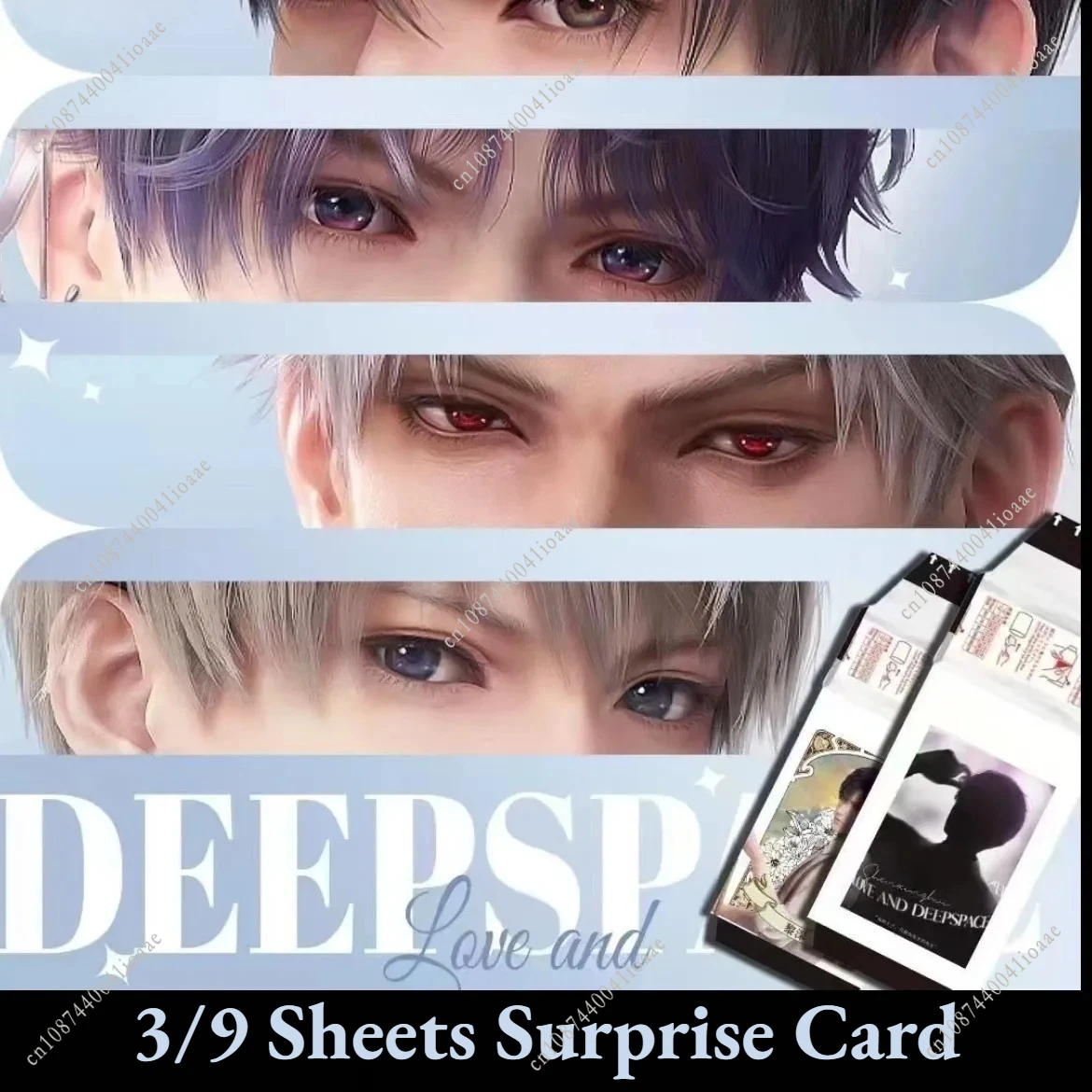 3/9 fogli Love and Deepspace Sylus Xavier Rafayel Zayne Blind Box Surprise Strappo Photo Polaroid Collezione di carte Regali per i fan