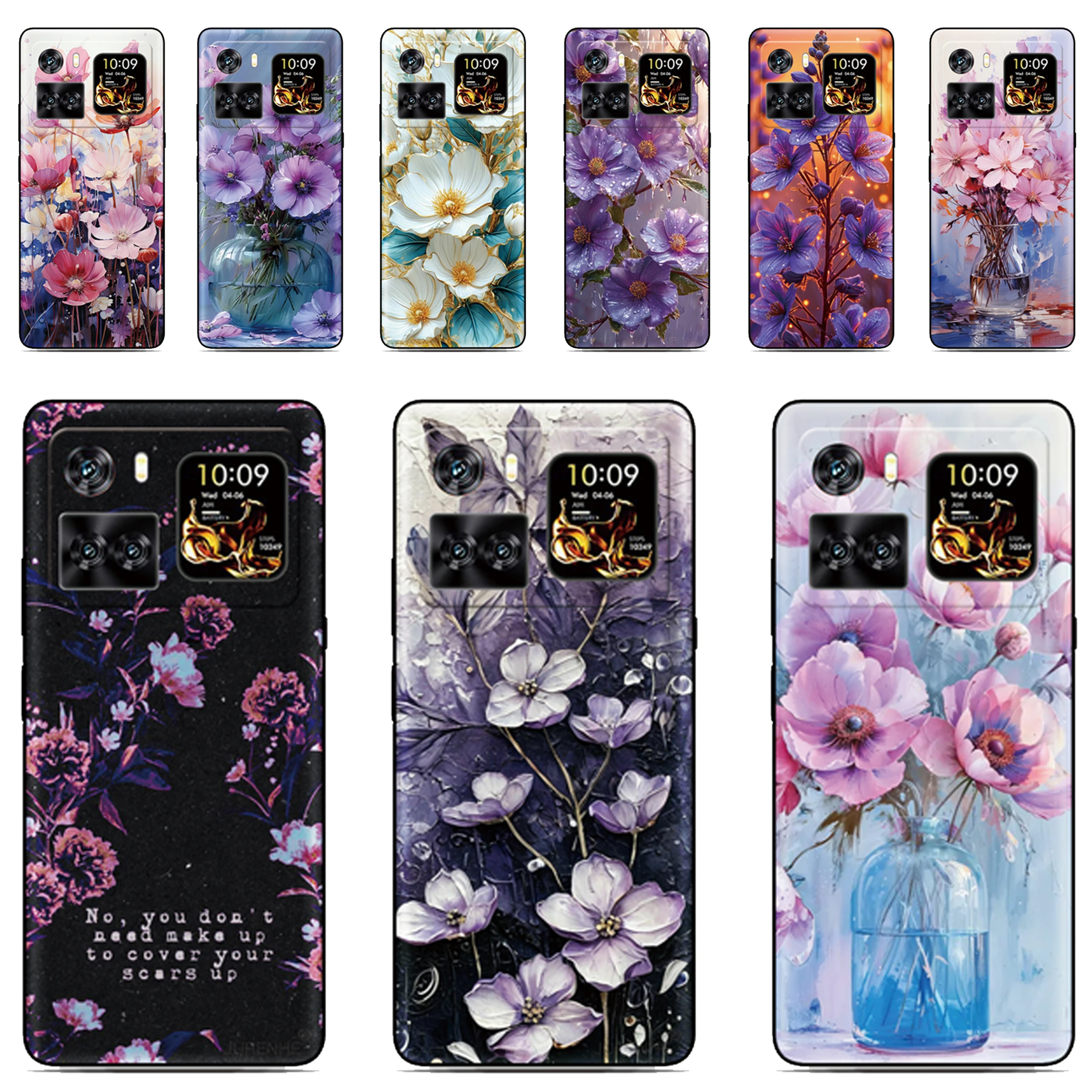 

Painting Flower Phone Case For Cubot X100 Shockproof Soft TPU Back Skin Cover CubotX100 Personalised Customized Photo Silicone