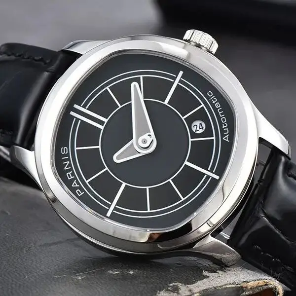 Parnis Men Automatic Watch 41mm Mechanical Wristwatch 5ATM Waterproof Sapphire Mirror