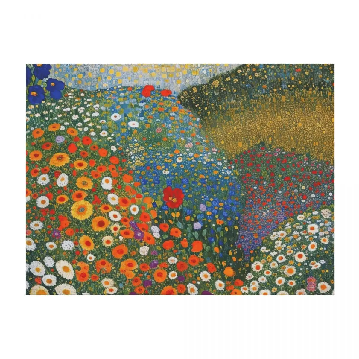 

Gustav Klimt Flower Garden Throw Blanket Kid'S Nap halloween blankets ands Blankets