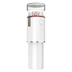 3-in-1 Vibrating Hair Oil Applicator & Scalp Massager Red Lights with 70Ml Storage Hair Treatment Growth Applicator