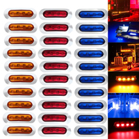 10pcs LED Side Marker Indicator Universial Car Lights Front Rear Tail Clearance Lamp 12V 24V Light for Bus Truck Lorry Trailer