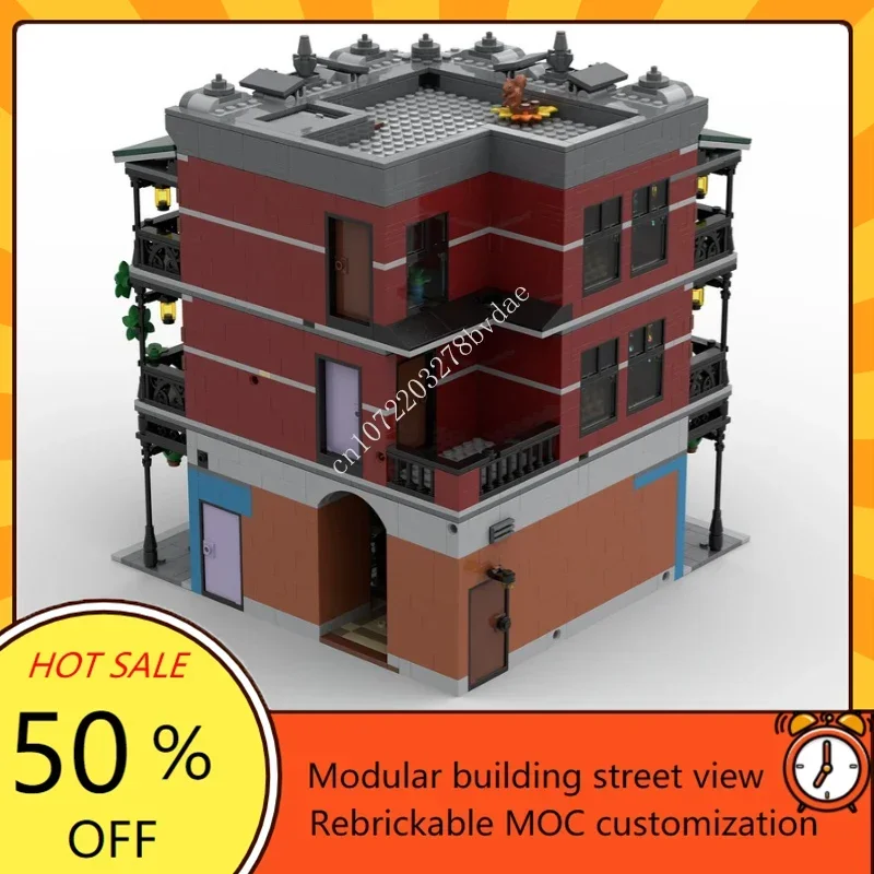 3493 Stuks Nieuwe Orleans Jazzclub Modulaire Moc Creatieve Straatbeeld Model Bouwstenen Architectuur Assemblage Model Speelgoed Geschenken