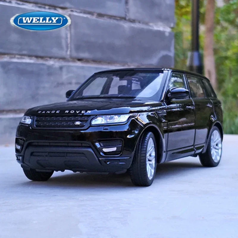 WELLY 1:24 Land Rover Range Sport SUV modelo de coche de aleación fundido vehículos de juguete de Metal modelo de coche colección de simulación regalos para niños