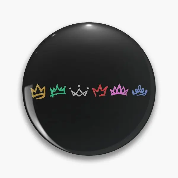 Six The Musical Queen Crowns  Soft Button Pin Collar Creative Lover Decor Brooch Women Fashion Gift Hat Funny Cute Jewelry Badge