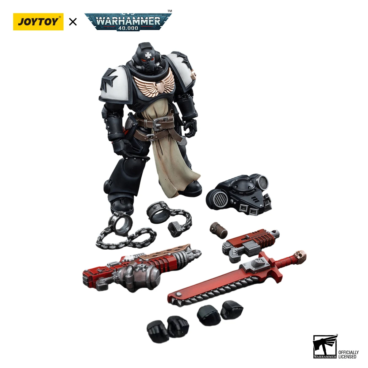 [IN STOCK]JOYTOY Warhammer 40K Action Figure 1/18 Black Templars Primaris Initiate Brother Raemont Anime Figures Toys Model