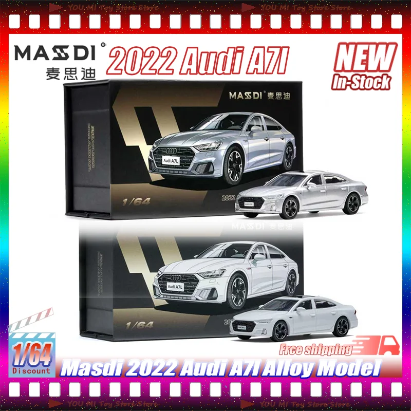 

New 1:64 Masdi 2022 Audi A7l Simulation Alloy Miniature Die-Casting Car Model Customized Children'S Toy Gift Collection Ornament