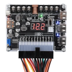 Diymore 20/24 Pins ATX zasilacz tabliczka zaciskowa i akrylowa skrzynka zestaw Adapter modułu zasilania złącze 3.3V/5V/12V