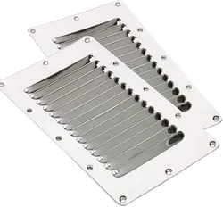 2PCS Boat Stainless Steel Vent Cover，Marine 13 Slots Louvered Ventilation