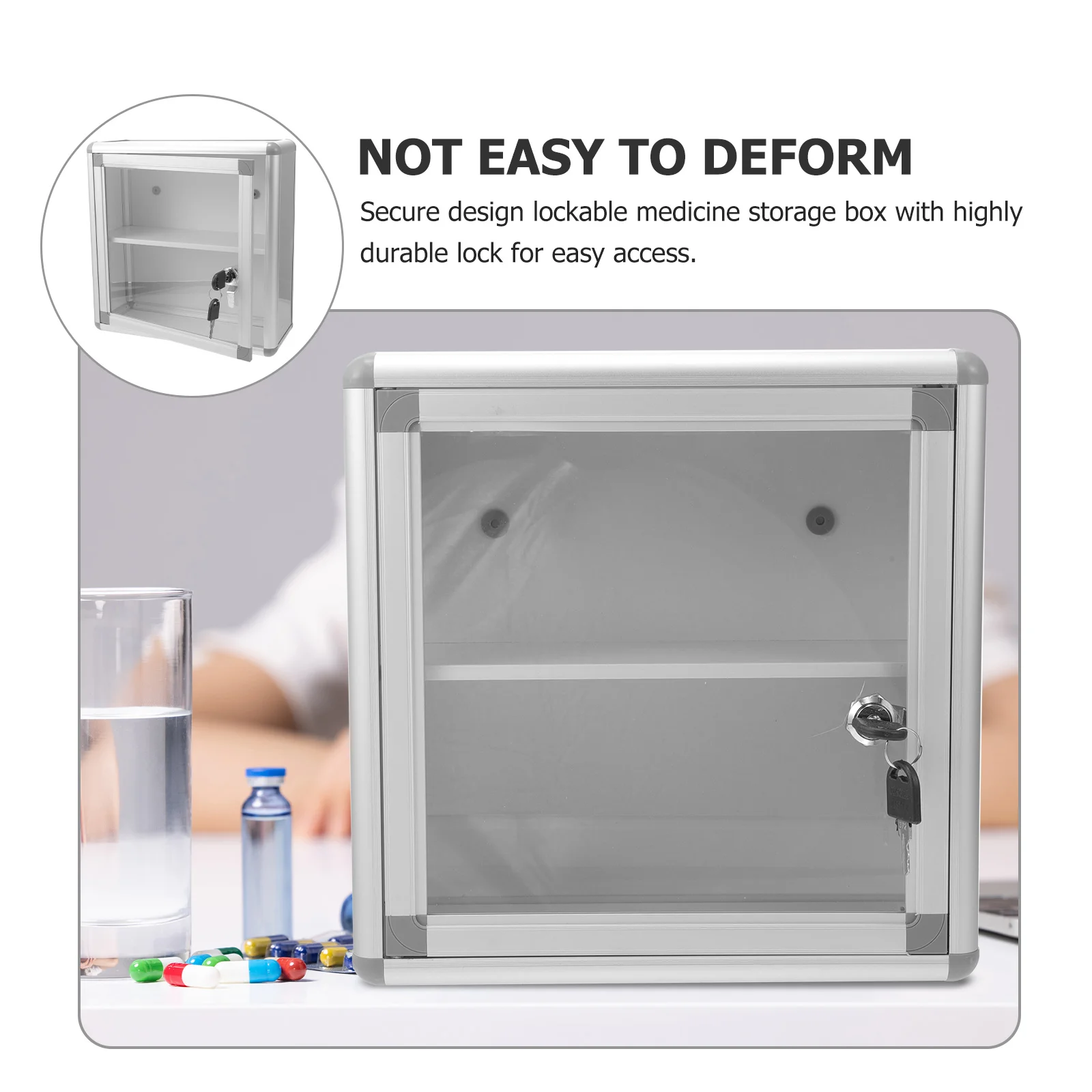 Lock Box Storage Organizer Locking Wall Mount Wall-Mounted Locking Boite Community Supply Medicine Boite For Storage Wall