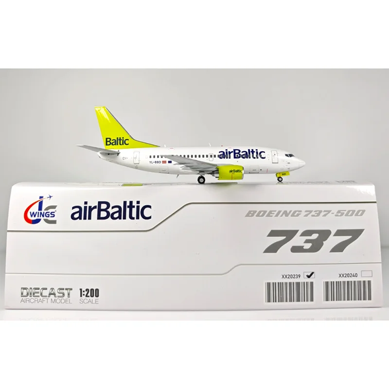 JC 羽根ダイキャスト 1/200 スケールバルト航空 B737-500 YL-BBD 合金航空機モデルコレクション装​​飾装飾品ギフトおもちゃ