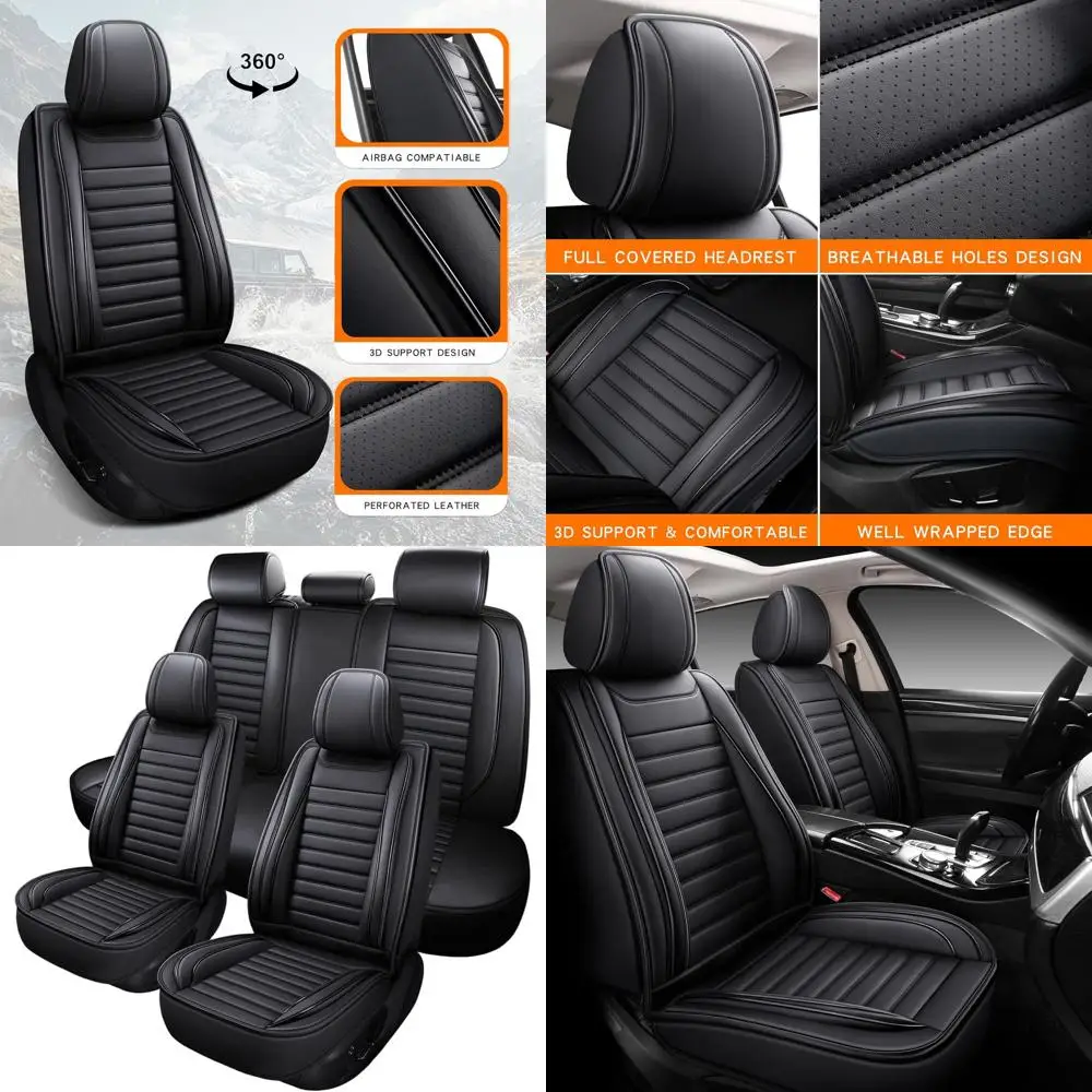 

Universal Waterproof Seat Covers Set for Cars - Black Automotive Protection