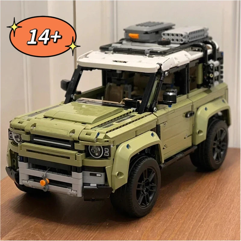 

MINISO Home Decor 2573PCS,42110 Technical Land Off-road Defender Car Set Model MOC Vehicle assemble Toys for Kid and Adult Gifts