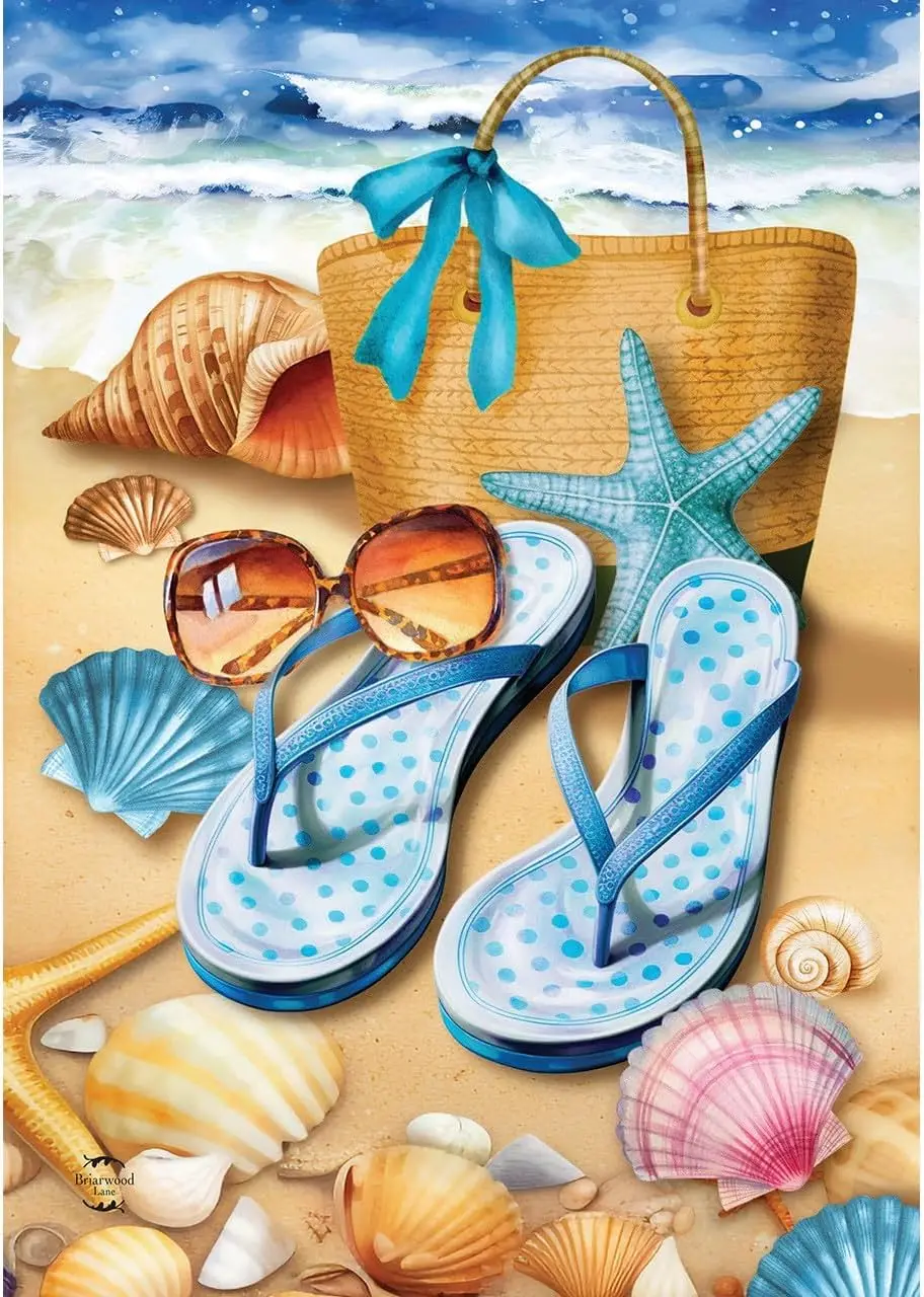 Briarwood Lane Welcome To the Beach Flip Flop Garden Flag XAA UUV EEU SSL