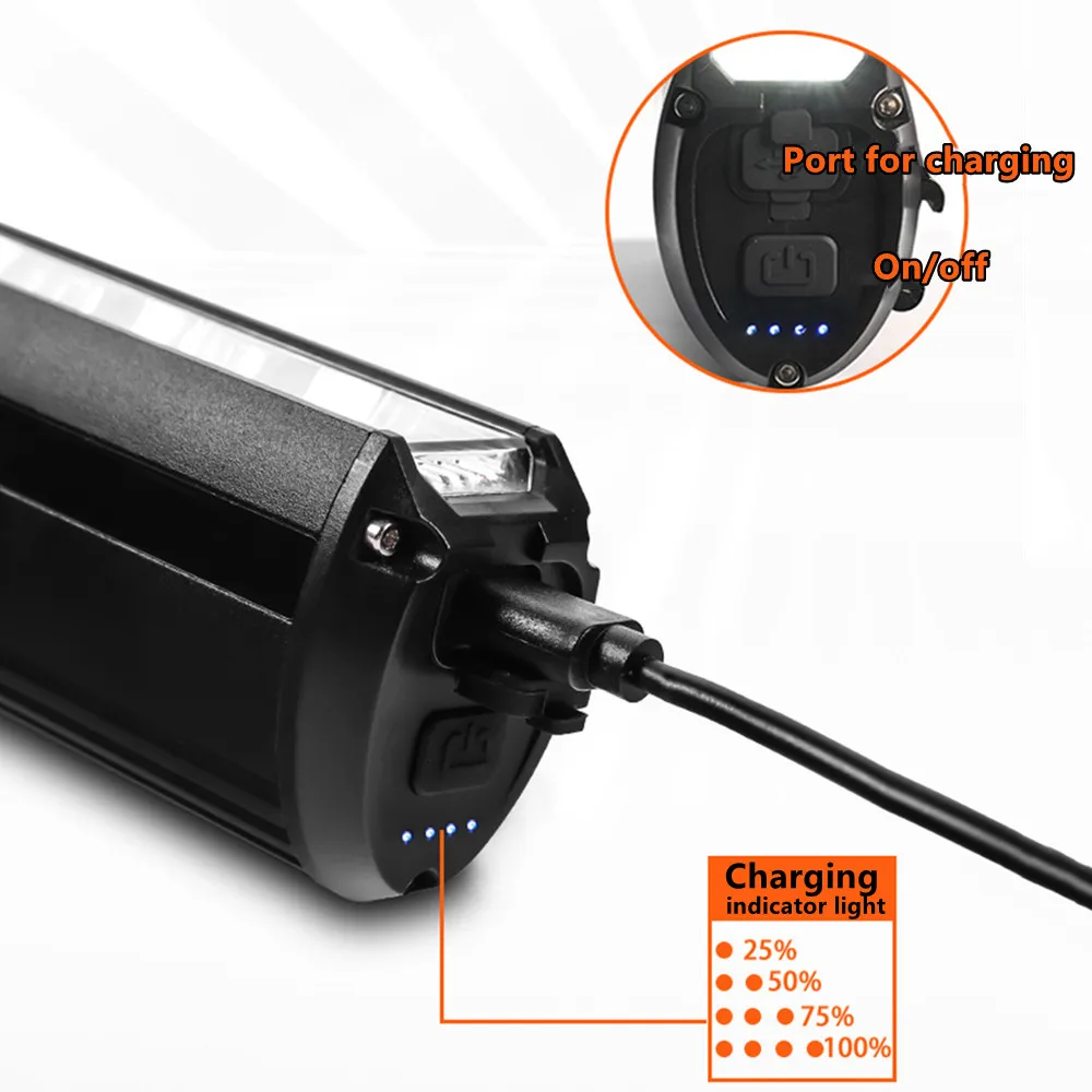 Super Bright Bike Light Set Bicycle Front Light Headlight Cycling Headlamp LED USB Rechargeable 5 Modes IPX5 Waterproof 3250 LM