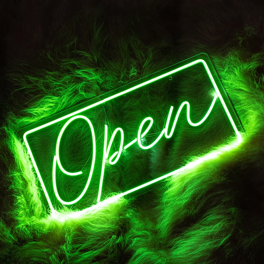 Светодиодная неоновая вывеска Open Welcome на заказ, бизнес-бар, ночник, домашний декор стен, украшение для магазина, ресторана, персонализированная светодиодная вывеска