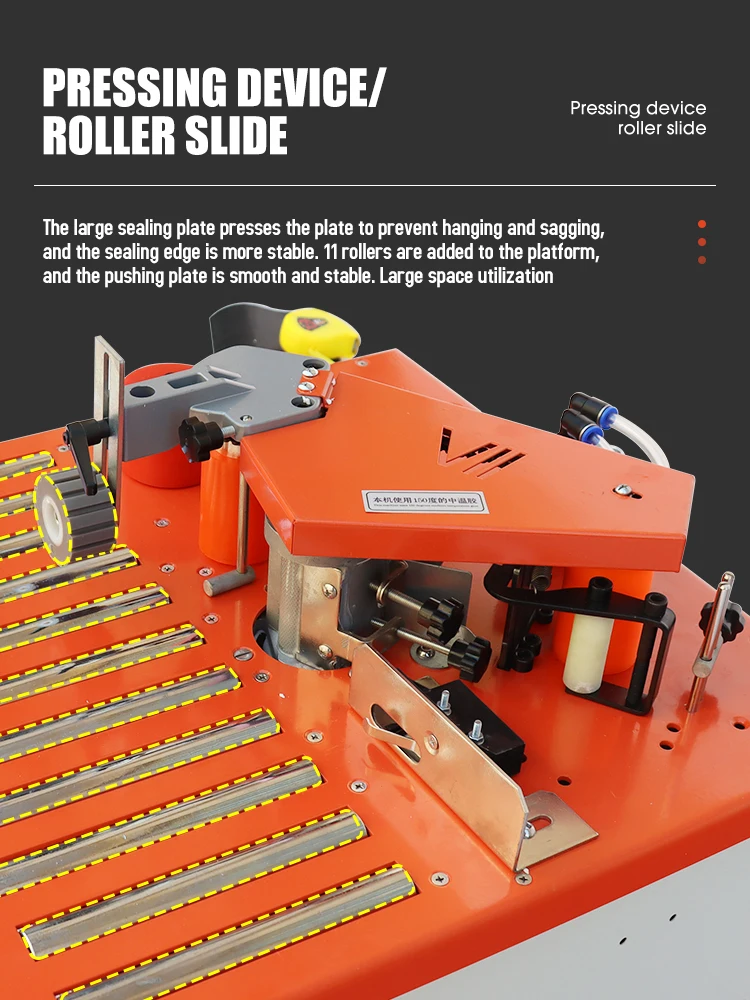 Manual Woodworking Edge Banding Machine Automatic Belt Breaking Straight Curve Double-sided Tape Speed Regulation