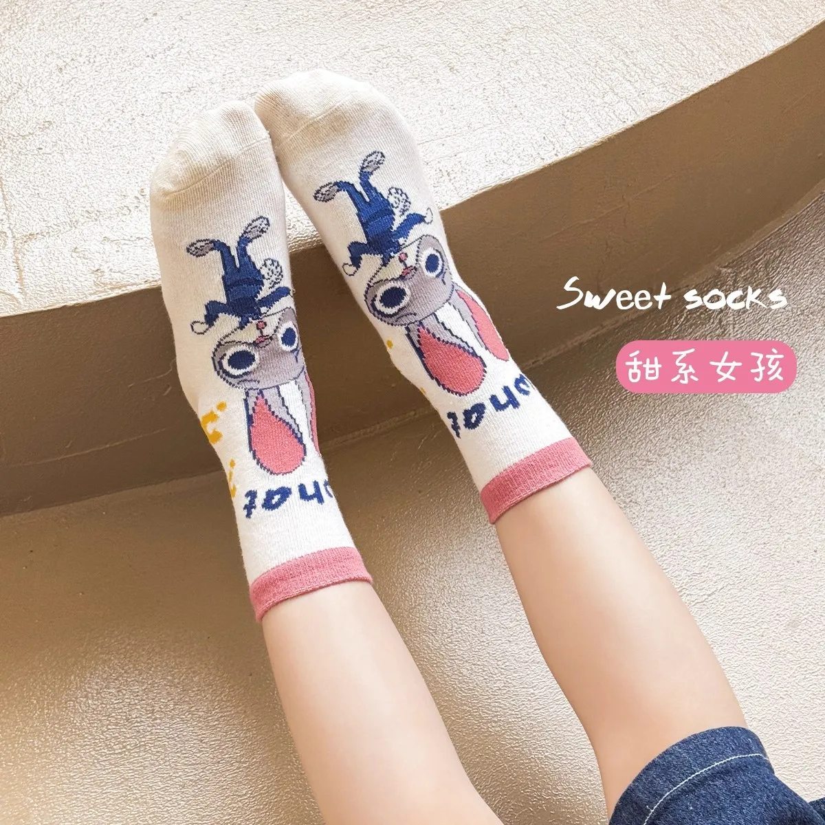 ถุงเท้าลายซูโทเปีย 2 แบบใหม่ 5 คู่ ถุงเท้าเด็กผ้าฝ้าย ถุงเท้าสไตล์อนิเมะสำหรับเด็กชายและเด็กหญิง ถุงเท้าลายการ์ตูนน่ารัก ถุงเท้าฤดูใบไม้ผลิ/ฤดูร้อน ถุงเท้าอุ่นๆ ของขวัญ