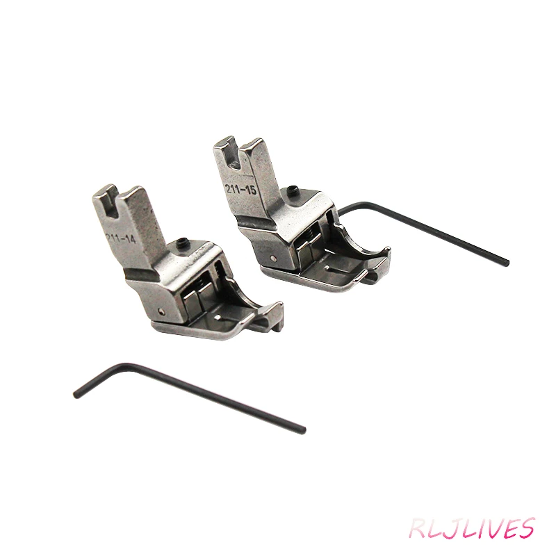 Double Compensating Presser Foot Right Guide Top Stitch Presser Feet Industrial Lockstitch Sewing Machine Foot 211-14/15