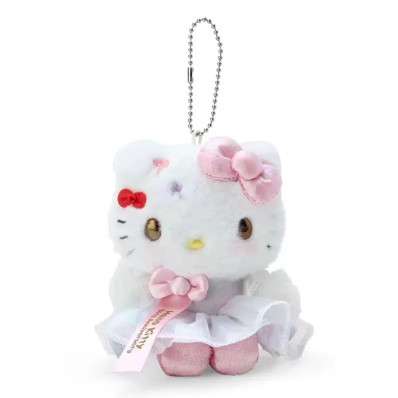 Sanrio 50th Birthday Japanese New Hello Kitty Pink Yellow Plush Toy Girl Heart Doll Bag Hanging Decoration Lovely