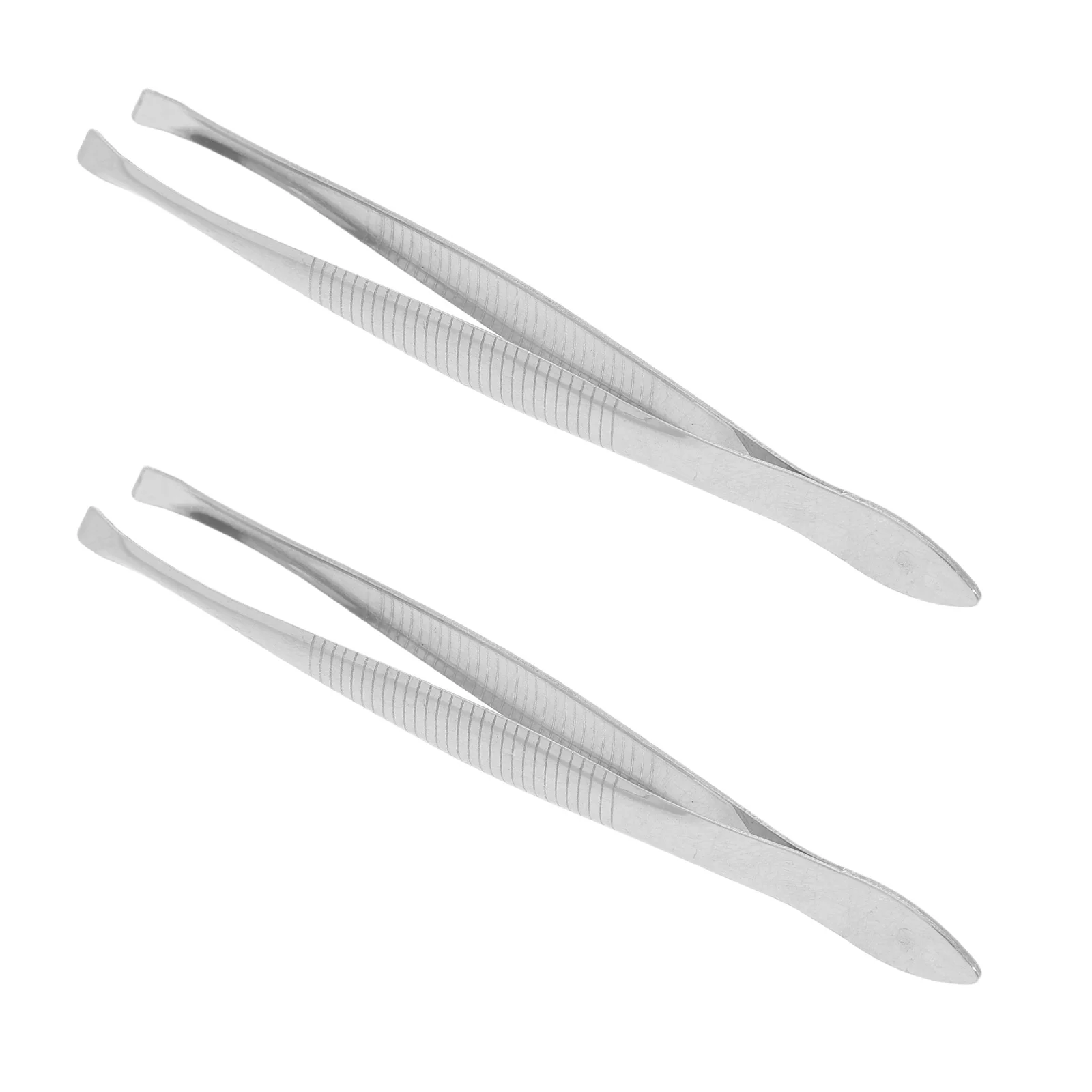 

2pcs Stainless Steel Eyebrow Clip Hair Removal Face Eyebrow Clamp Tweezers Makeup Tools (Random Color)