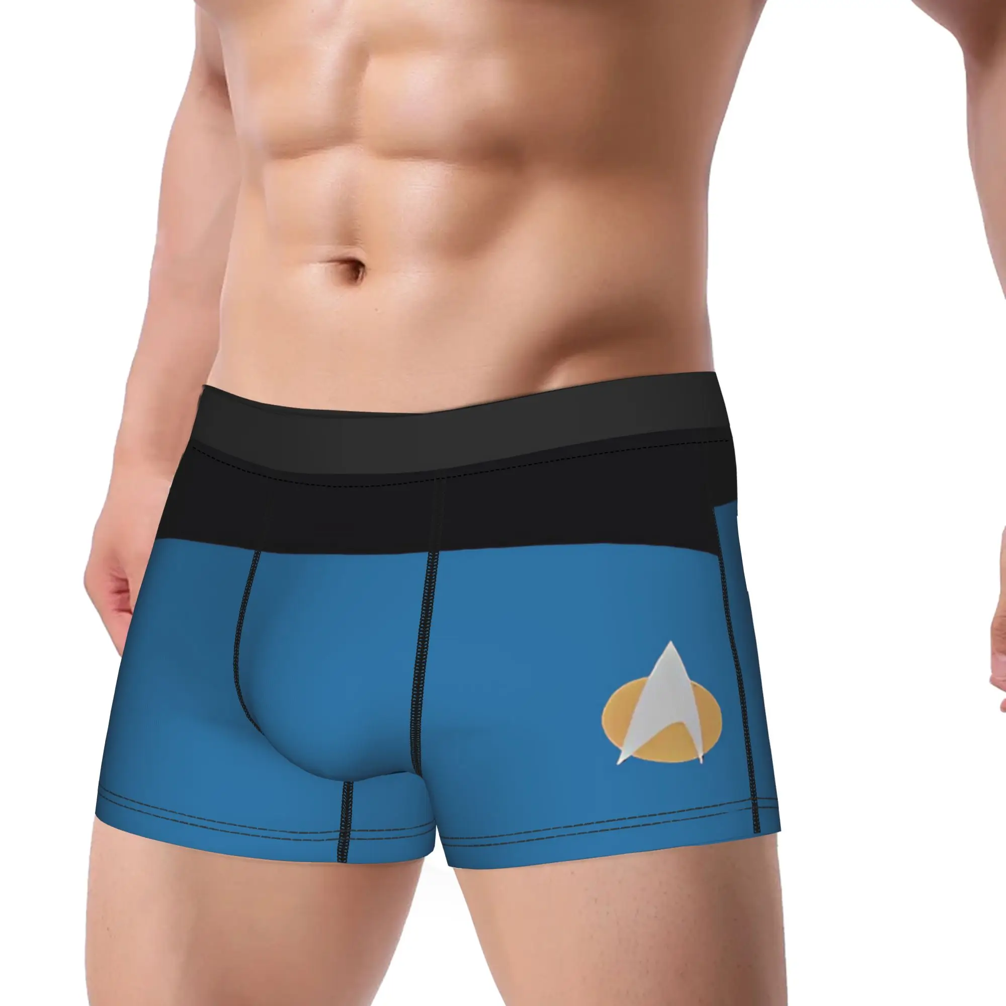 Stars Treks Men's Underwear Boxer Briefs Shorts Panties Novelty Breathable Underpants for Homme Plus Size