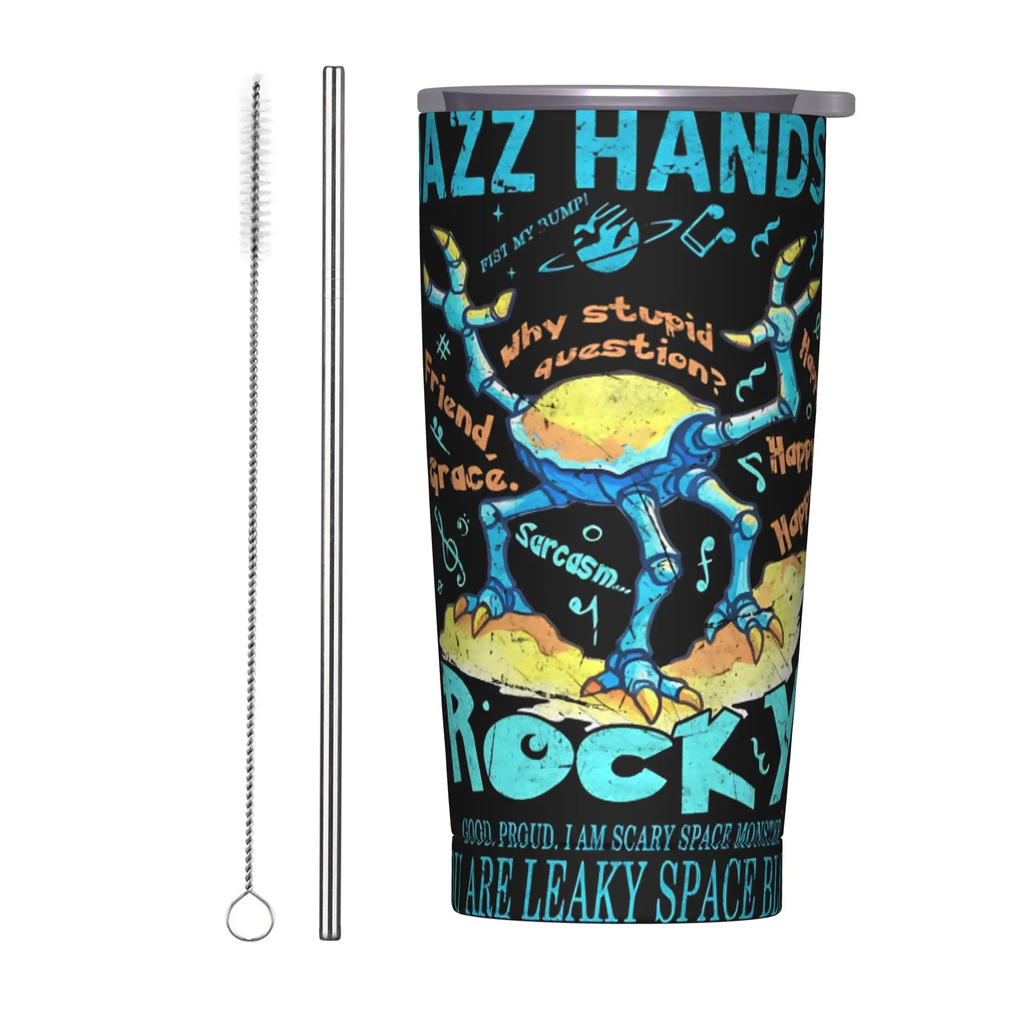 Amaze Vintage Project Hail Mary Insulated Tumbler with Straws Lid  Stainless Steel Thermal Mug Outdoor Car Bottle Cups, 20oz