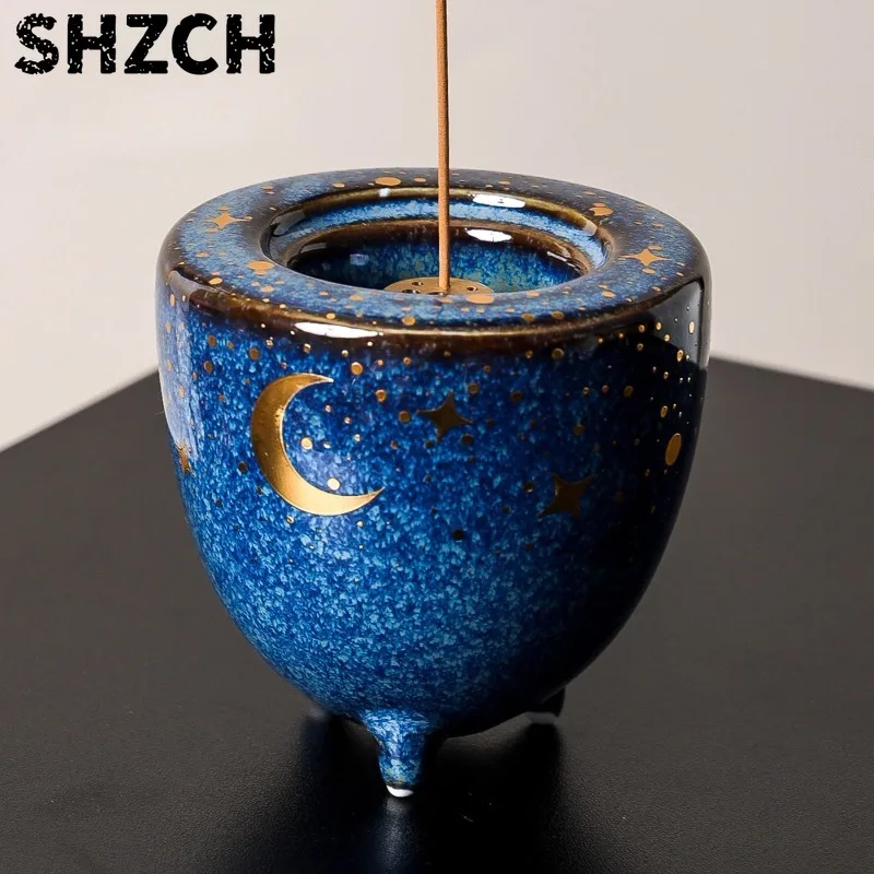 Ceramics Incense Burner Luxury High-quality Aromatherapy Stove Aroma Diffuser Incense Holder Living Room Desktop Accessories