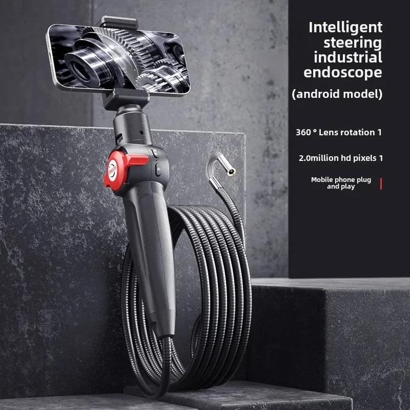 High Temperature Auto Repair Endoscope 2 Million High Definition Industrial Endoscope 360 Degree Rotating Lens