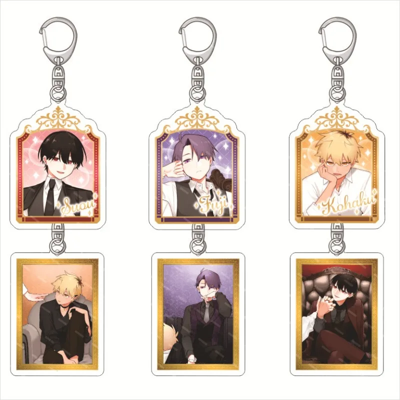 Anime KeyChain Women How I Attended An All-Guy's Mixer Key Chain for Men Suo Key Ring Fuji Acrylic Keyring Kohaku Pendant Gift