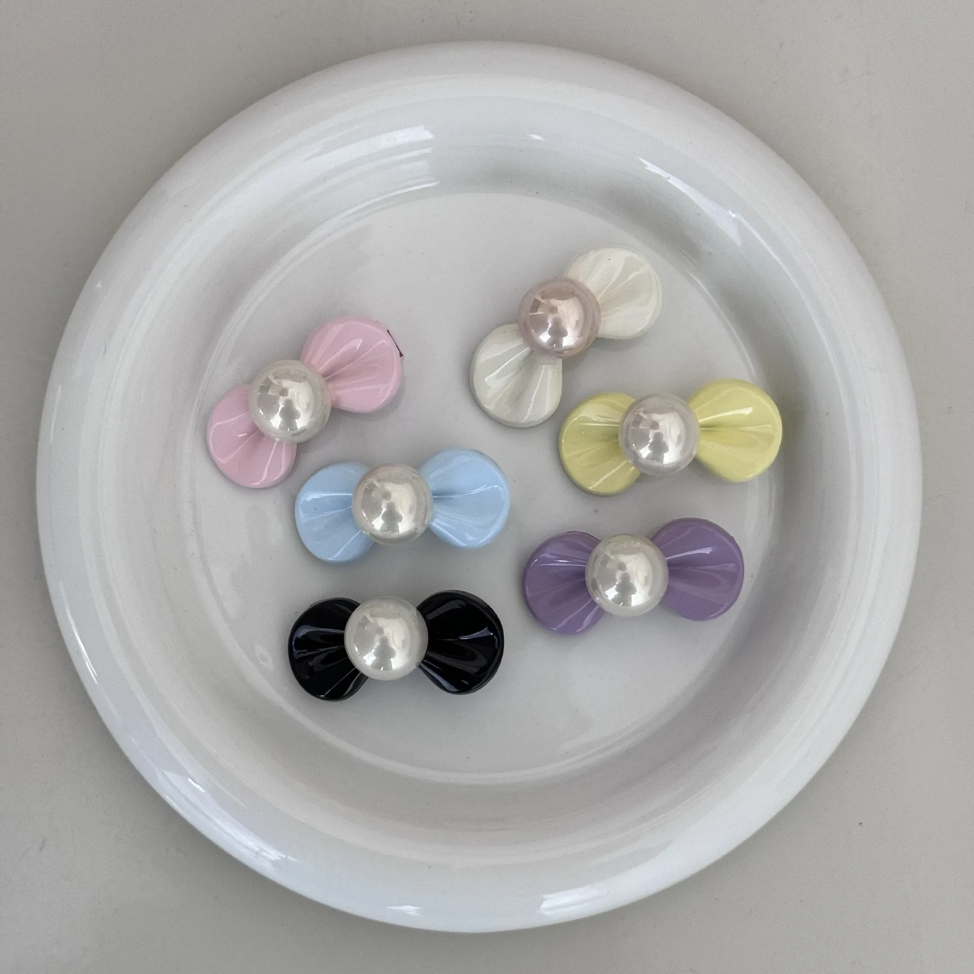 

Mini bow korean accessories hair pins and clips bow for girls women pearl 2025 fairy kpop sweets Kawaii Cute leading fashion new